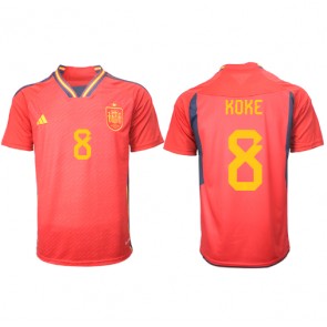 Spanien Koke #8 Hemmatröja VM 2022 Kortärmad